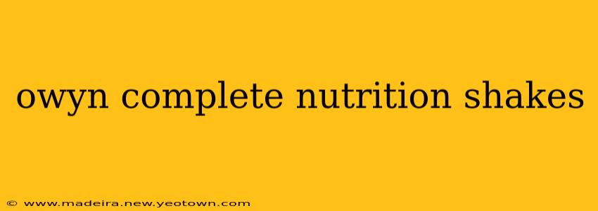 owyn complete nutrition shakes