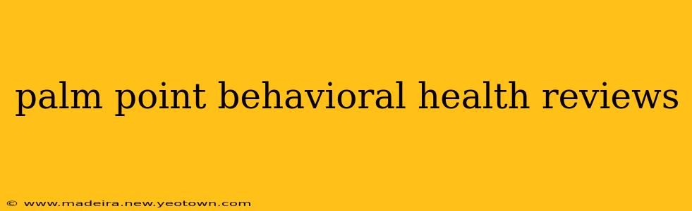 palm point behavioral health reviews