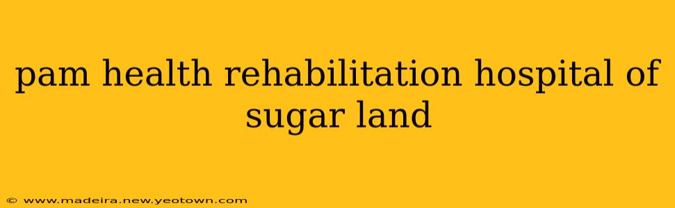 pam health rehabilitation hospital of sugar land