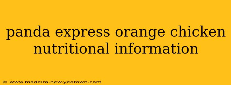 panda express orange chicken nutritional information