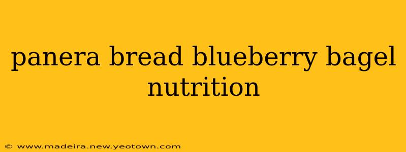 panera bread blueberry bagel nutrition