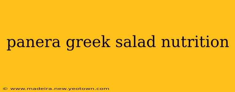 panera greek salad nutrition