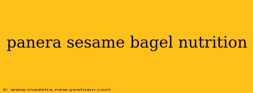 panera sesame bagel nutrition