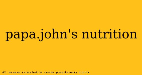 papa.john's nutrition
