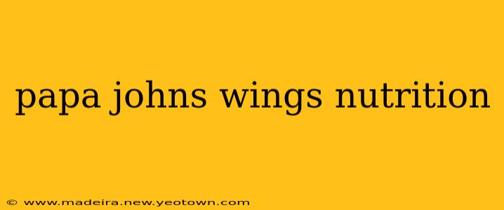 papa johns wings nutrition