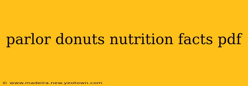 parlor donuts nutrition facts pdf