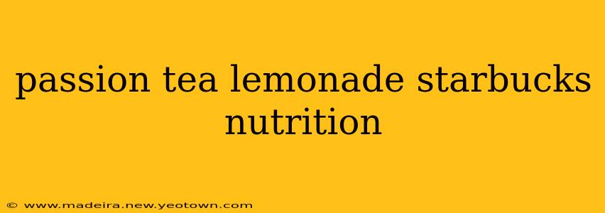 passion tea lemonade starbucks nutrition