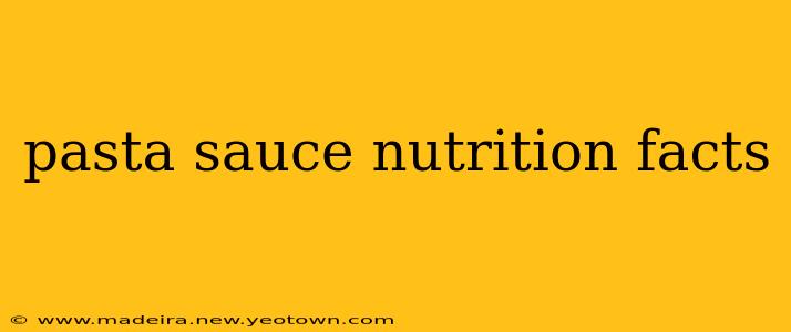pasta sauce nutrition facts