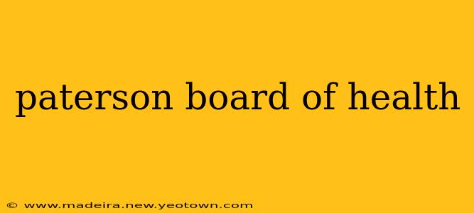 paterson board of health