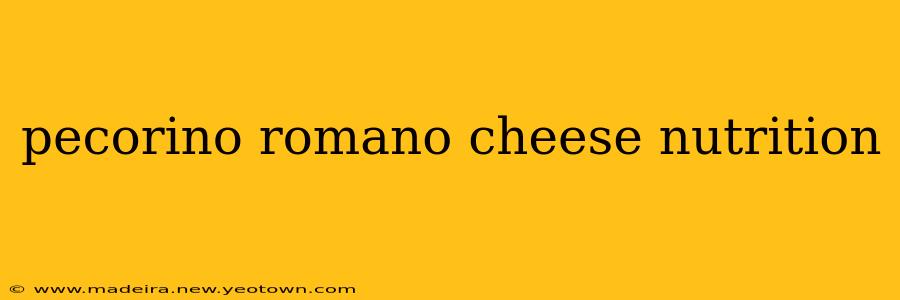 pecorino romano cheese nutrition
