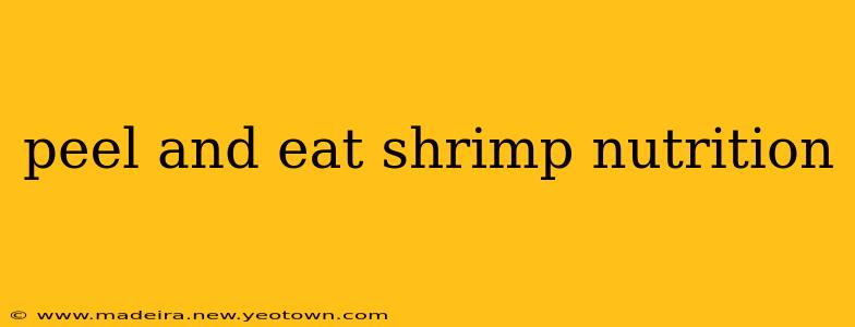 peel and eat shrimp nutrition