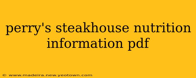 perry's steakhouse nutrition information pdf