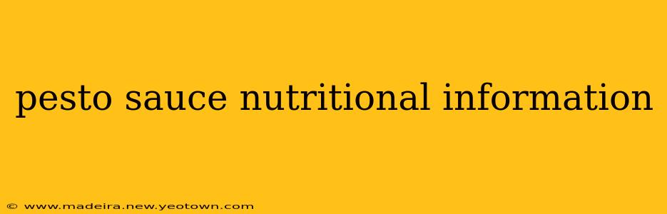 pesto sauce nutritional information