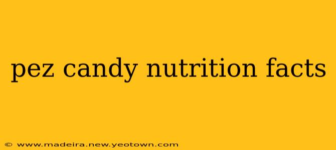 pez candy nutrition facts