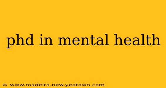 phd in mental health