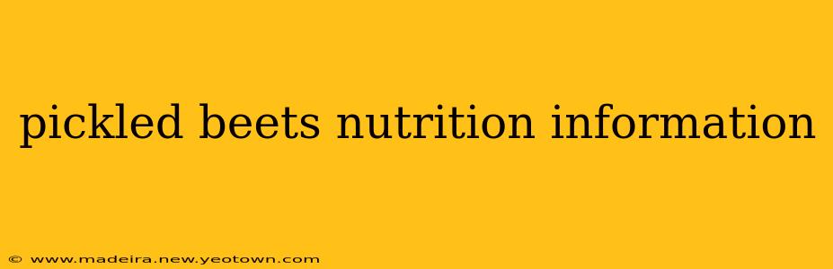 pickled beets nutrition information