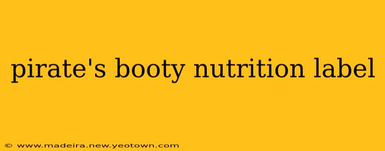 pirate's booty nutrition label