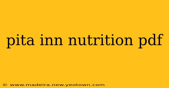 pita inn nutrition pdf
