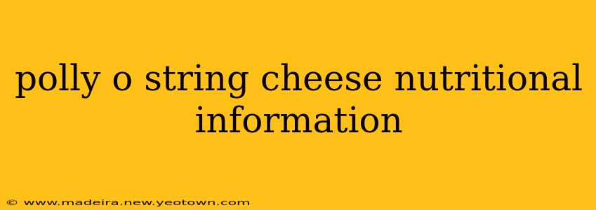 polly o string cheese nutritional information