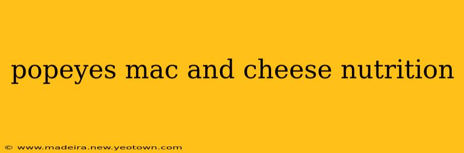 popeyes mac and cheese nutrition