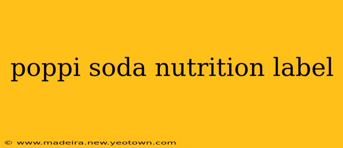 poppi soda nutrition label