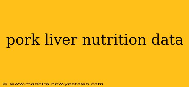 pork liver nutrition data