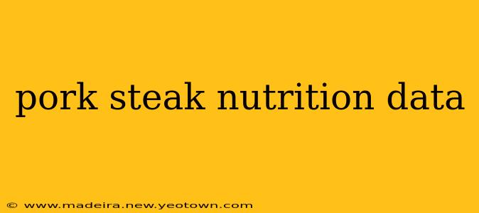 pork steak nutrition data