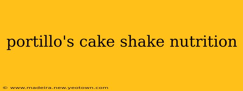 portillo's cake shake nutrition