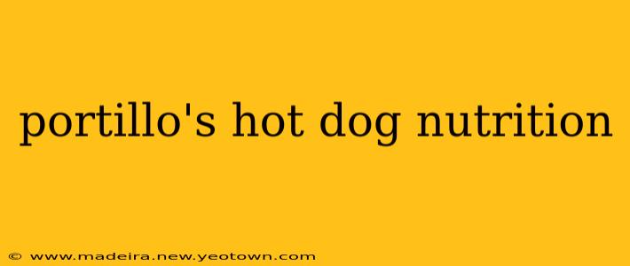 portillo's hot dog nutrition