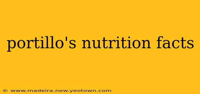 portillo's nutrition facts