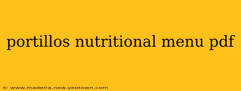 portillos nutritional menu pdf