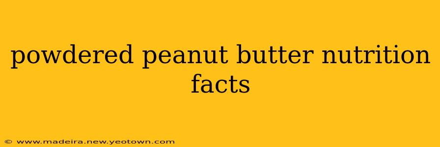 powdered peanut butter nutrition facts
