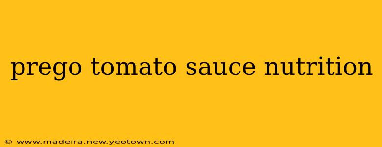 prego tomato sauce nutrition