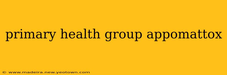 primary health group appomattox