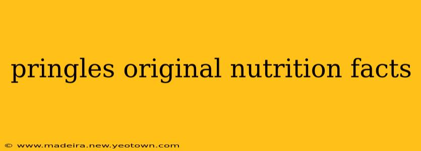 pringles original nutrition facts