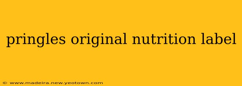 pringles original nutrition label