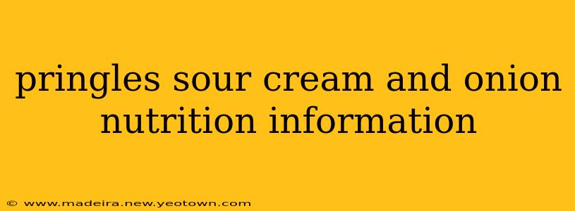 pringles sour cream and onion nutrition information