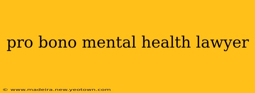 pro bono mental health lawyer