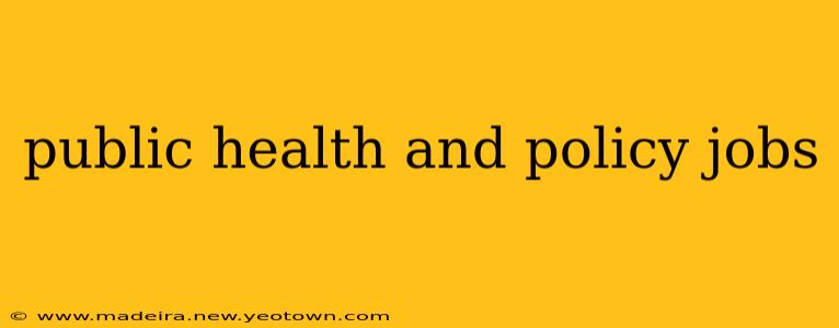 public health and policy jobs