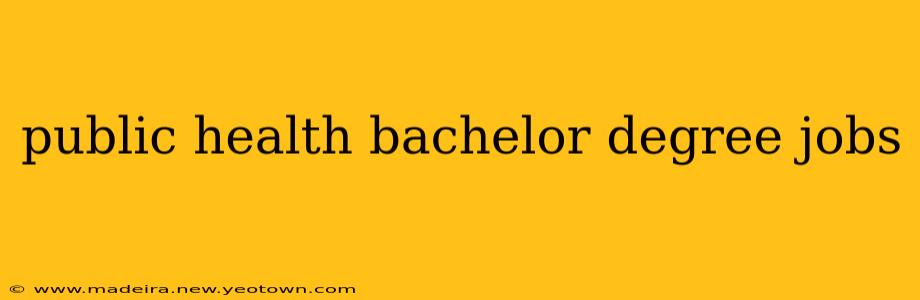 public health bachelor degree jobs