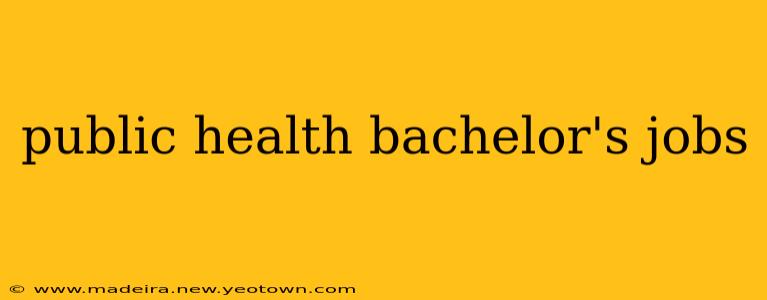 public health bachelor's jobs