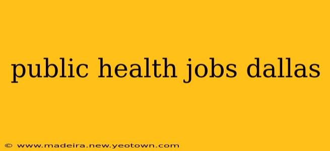 public health jobs dallas