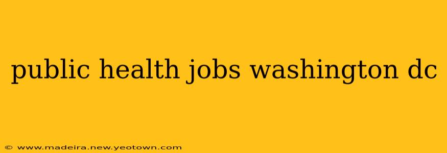 public health jobs washington dc