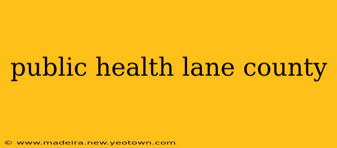 public health lane county