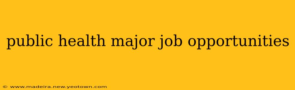public health major job opportunities