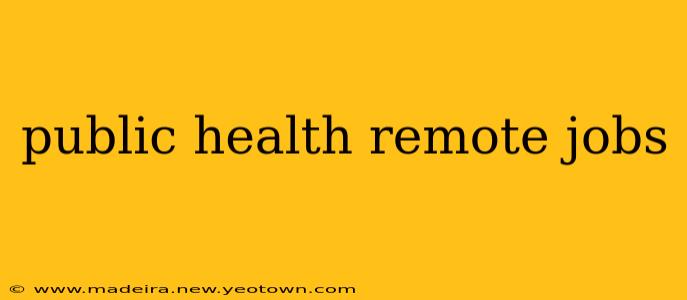 public health remote jobs