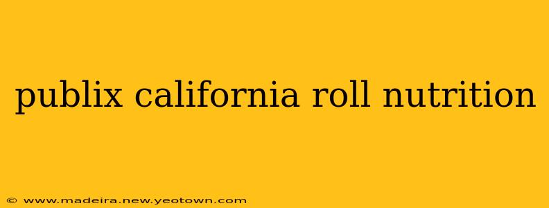 publix california roll nutrition