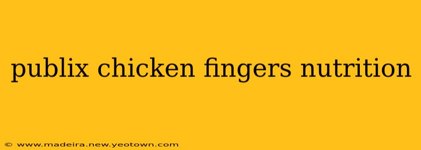 publix chicken fingers nutrition