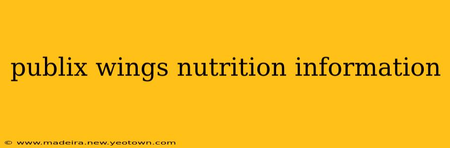 publix wings nutrition information