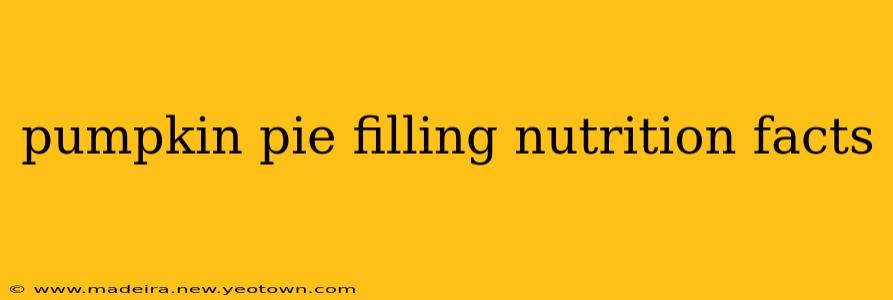 pumpkin pie filling nutrition facts